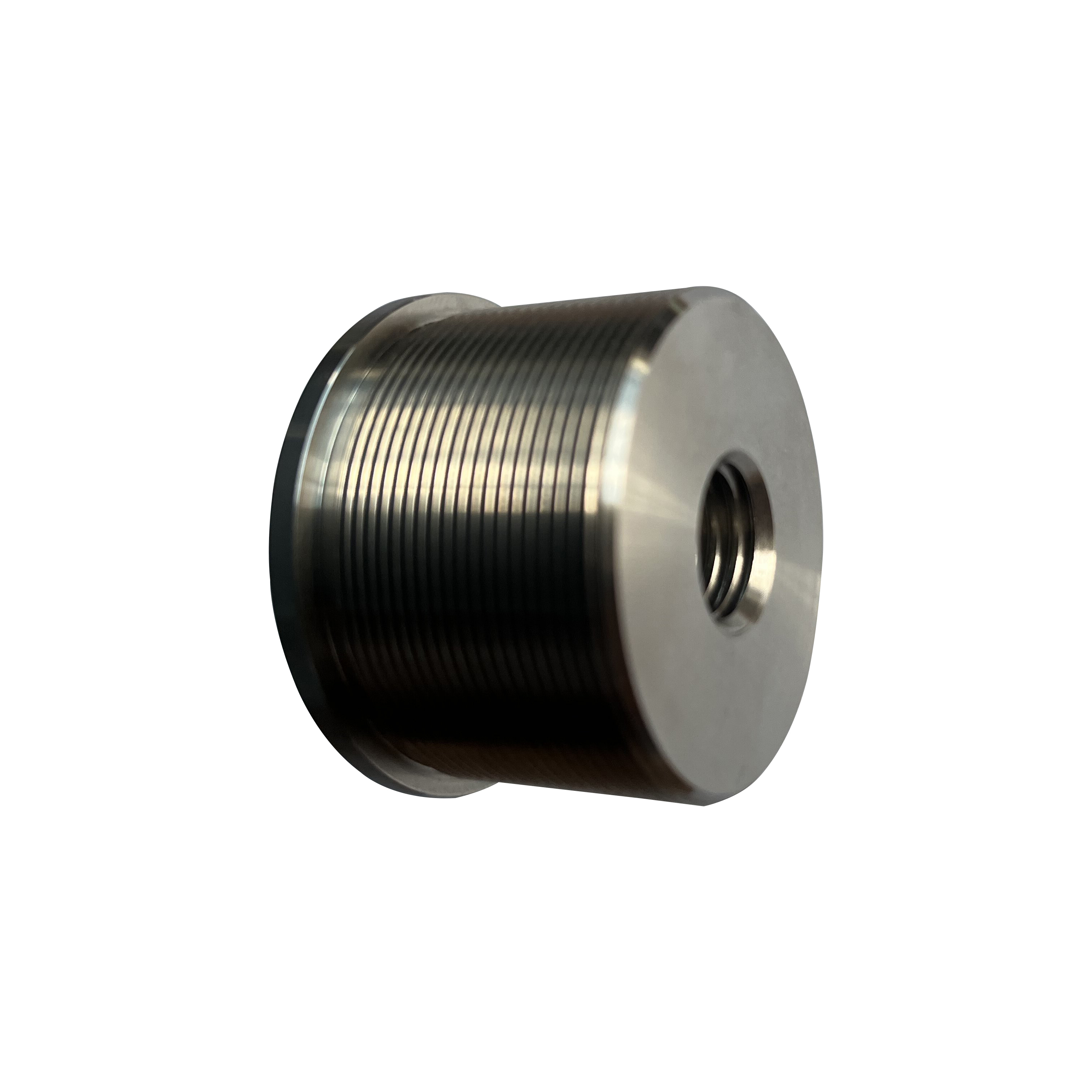 Inspección de rosca de perno hueco de mecanizado CNC de acero inoxidable