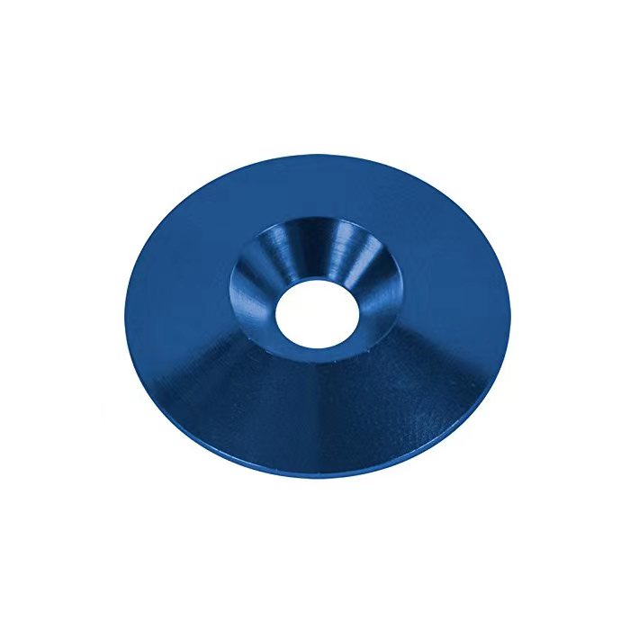 Arandela avellanada de aluminio de mecanizado CNC